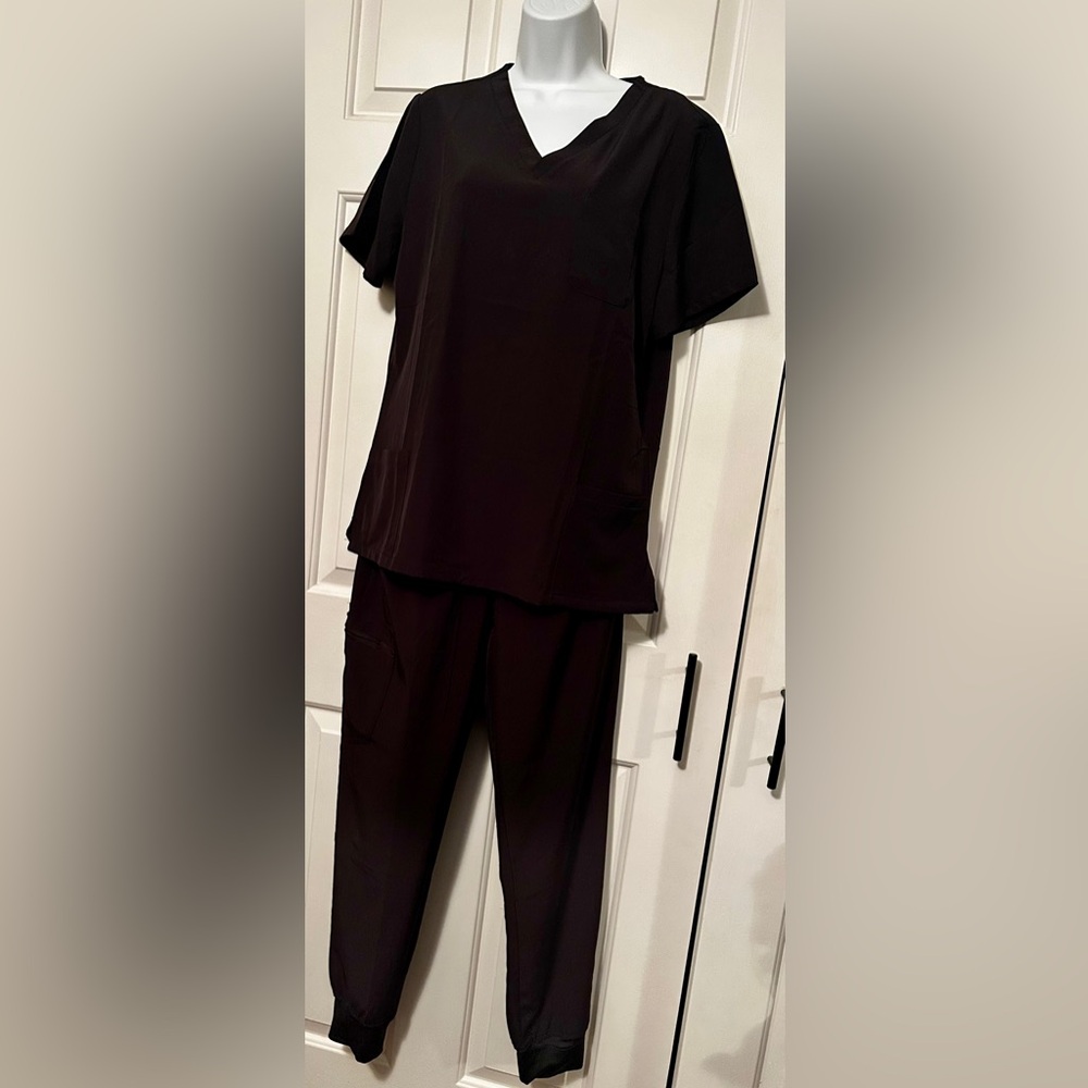 Women's Black Scrub Set